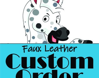 CUSTOM order for Leslee - Faux Leather - 0.5x1 - Buckskin - 25pcs - Sheep Logo