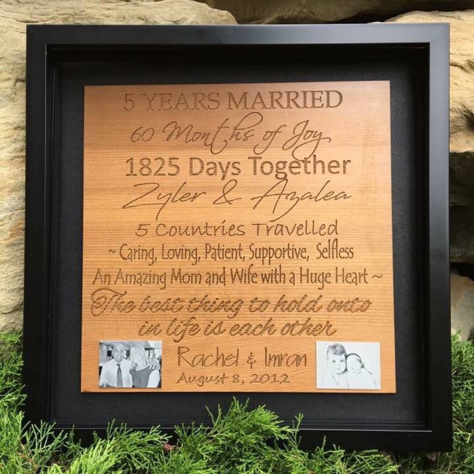 Laser Engraved Wooden Retirement Board or Anniversary Plaque Etsy Canada