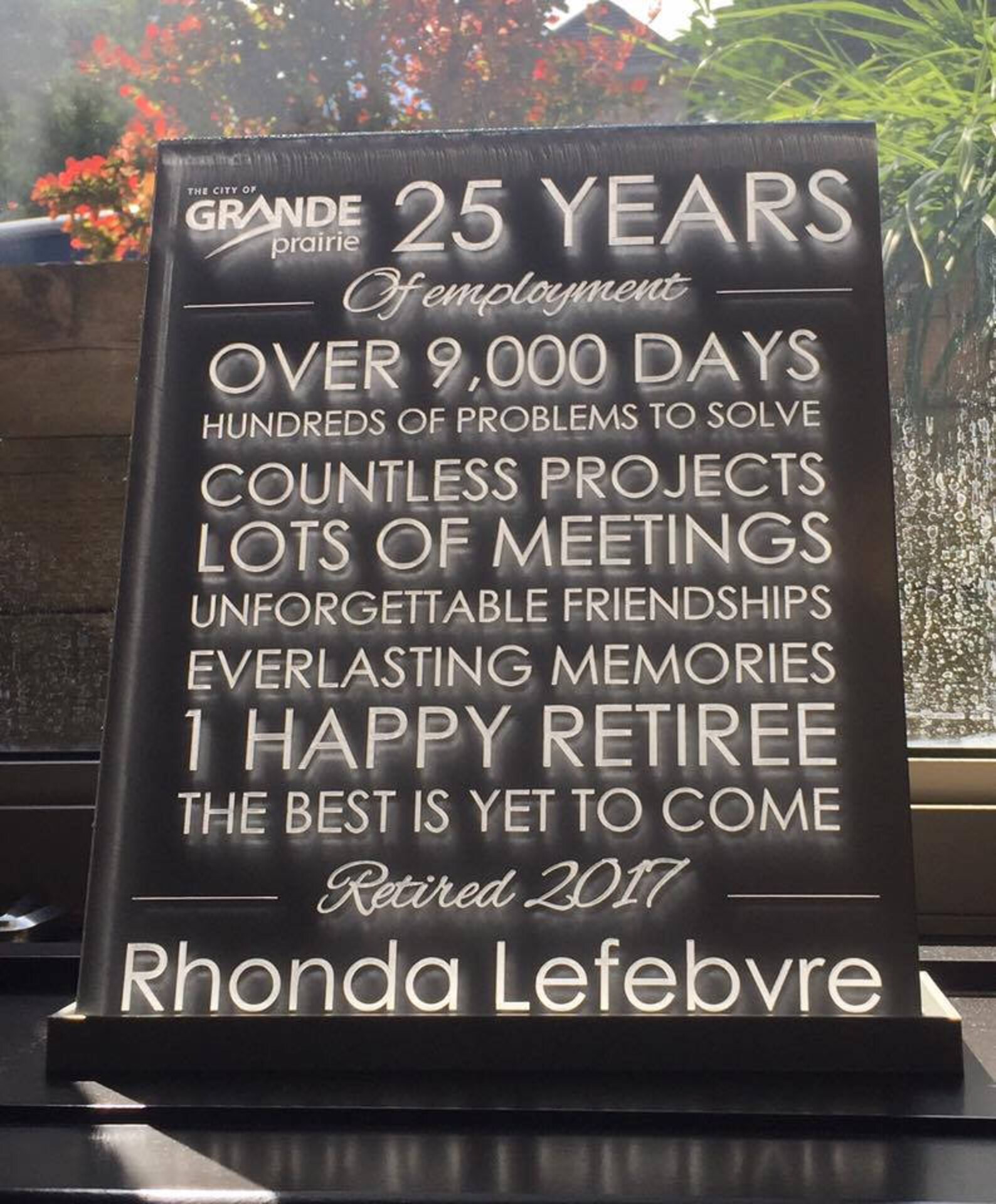 Laser Engraved Wooden Retirement Board or Anniversary Plaque Etsy