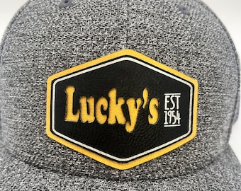 IRON ON, Heat activated adhesive, Faux Leather, Patches, Labels, Sew on Tags, Trucker Hat, Customize, Baseball Caps, emblems, appliqué, Hat
