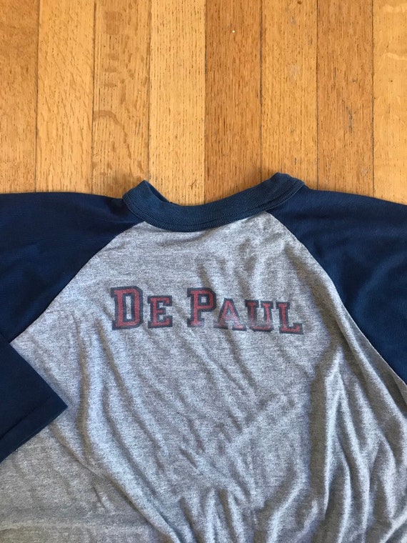 1960 ' 3/4 s Université DePaul Medium 3/4 ' manches T-Shirt df9881 1960 ' 3/4 s Université DePaul Medium 3/4 ' manches T-Shirt df9881