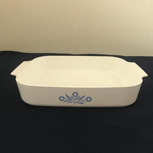 VTG Corning Ware Blue Cornflower A 21 B N Baking Dish 14 1/2” X 11” X 2 1/2”