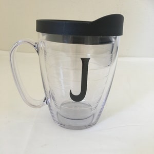 Tervis Clear & Colorful Mug Insulated Tumbler with Black Lid, 16 oz