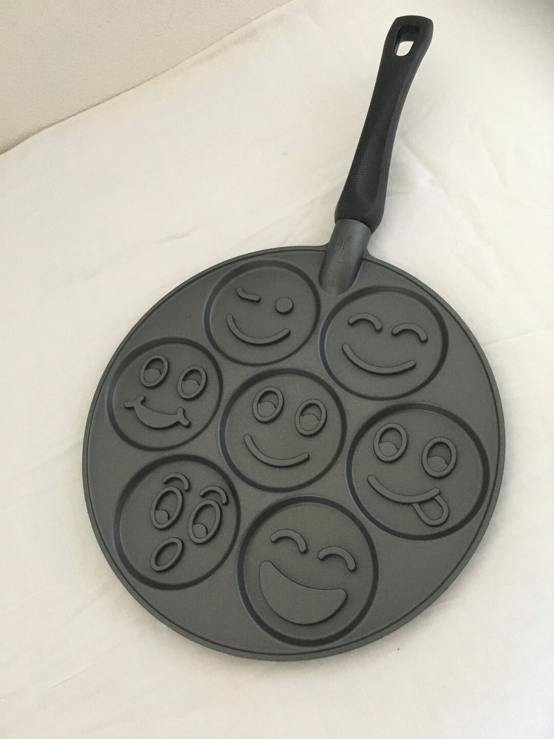 NORDIC WARE Smiley Face Pancake Pan/ Griddle Heavy Cast Etsy