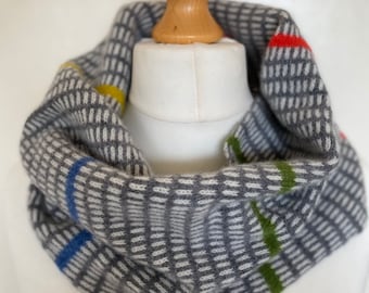 Knitted Lambswool Snood - Scandinavian Style Scarf