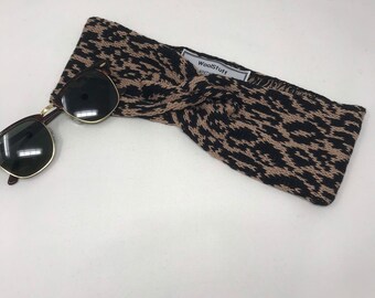 Knitted Organic Cotton Animal Print Headband