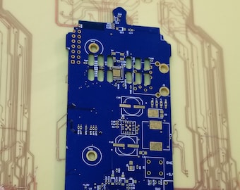 TARDIS Dr. Who Silhouette - Cut Out of Recycled Circuit Board - Choose Option: Magnet, Pin or Ornament