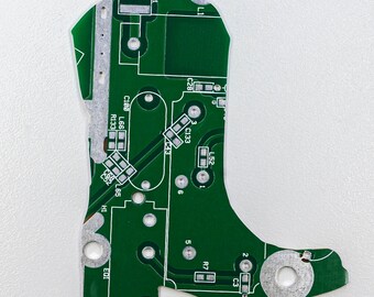 Bota de vaquero - Cortada de una placa de circuito reciclado - Elija la opción: Imán, Pin u Adorno