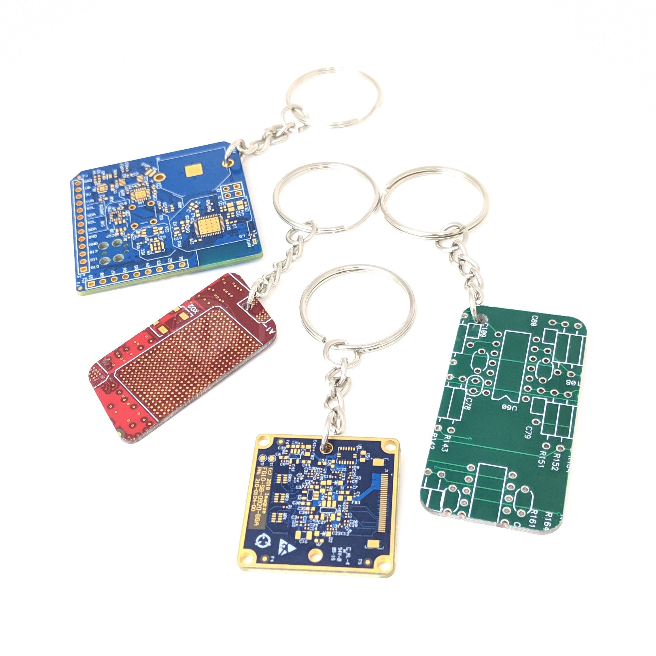 Circuit Board Keychains 100 Recycled Etsy