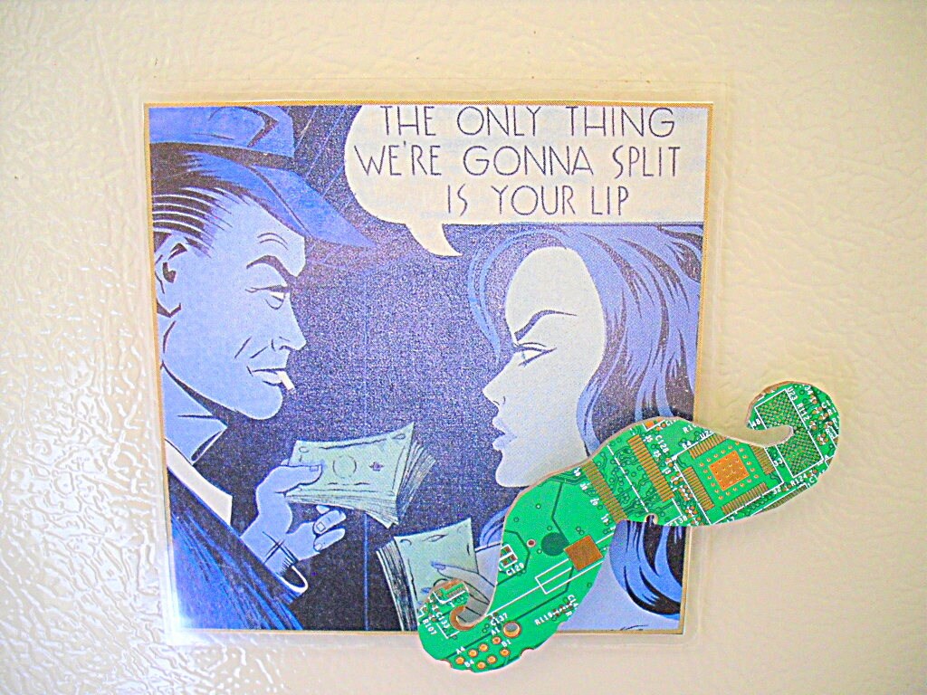 Handlebar Mustache Silhouette Cut Out of Recycled Circuit Etsy