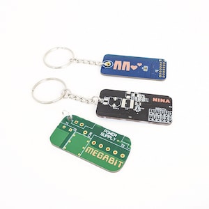 Customizable Circuit Board Keychain Made From Recycled Circuit Board