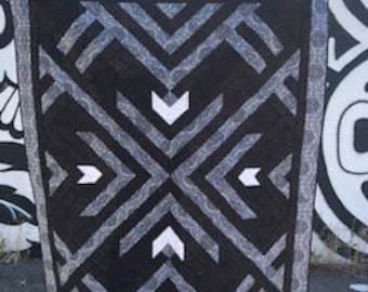 Afrikansk tribal quilt handgjord