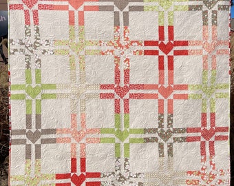Mönster för Darling Hearts-quilt (endast PDF-nedladdning)