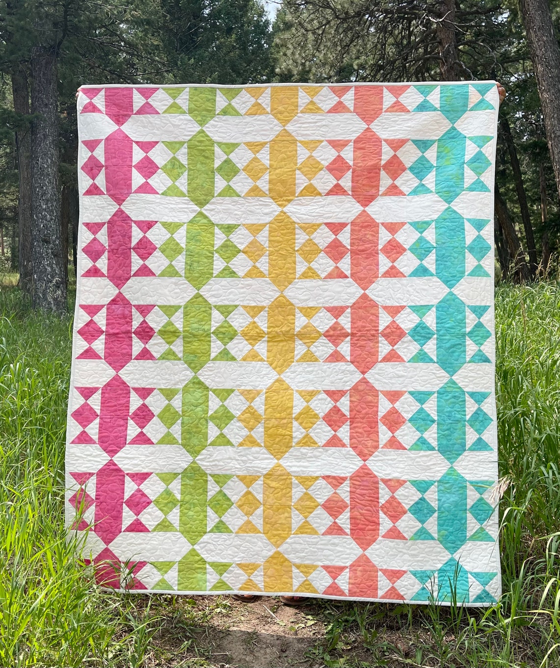 Hourly Quilt Pattern Hourglass Block Tutorial Beginner Etsy