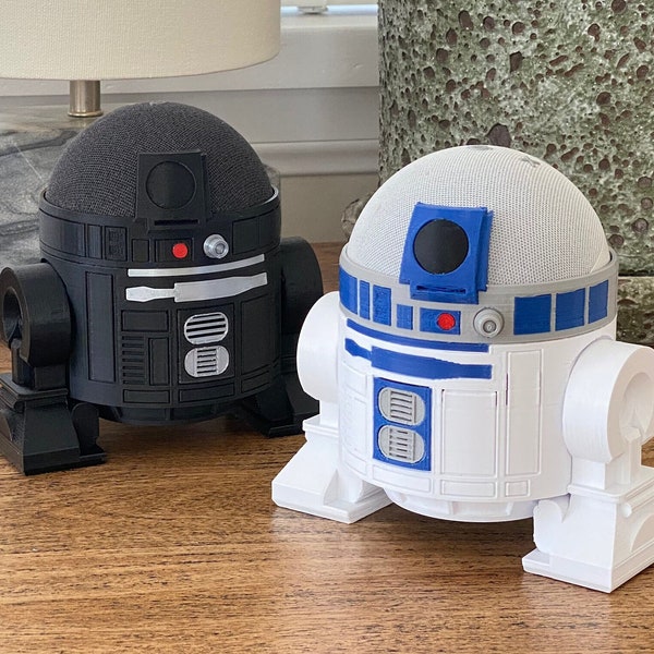 UPDATED! Amazon Echo Dot 4th & 5th Generation  - R2D2 inspired accessory - White and Black versions