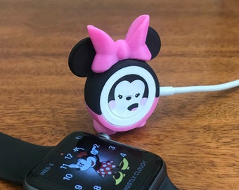 Updated! Apple Watch Charger Cover- Minnie Mouse Accessory 3D Printed Disney inspired accessory