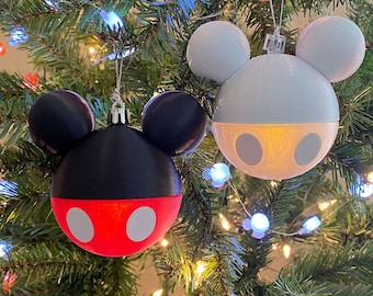 New! 3D printed light up ornament - Mickey inspired