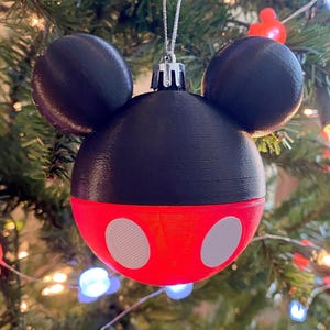 New! 3D printed light up ornament - Mickey inspired