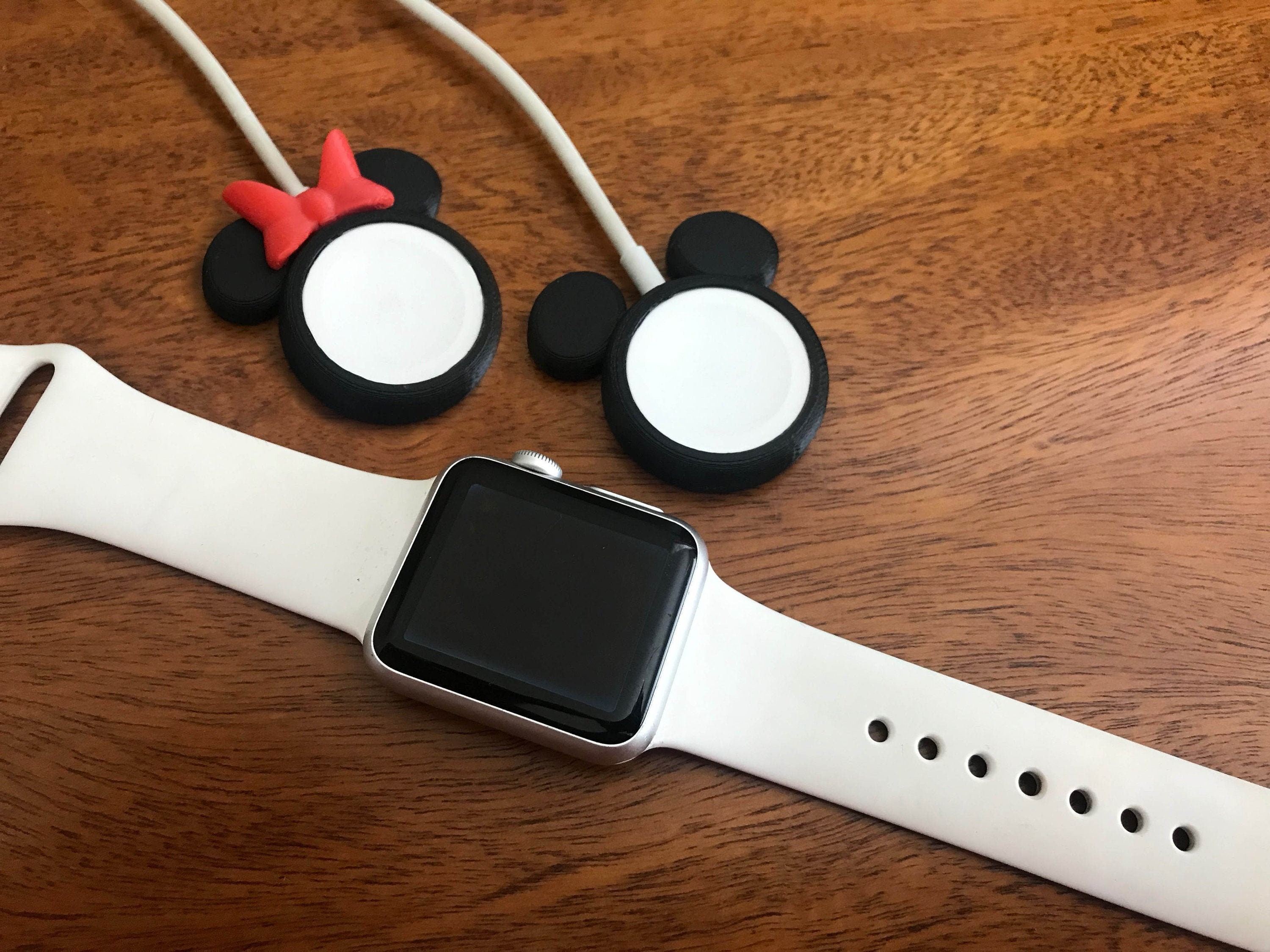 Flat Apple Watch Charger Cover Mickey Mouse Inspired 3D