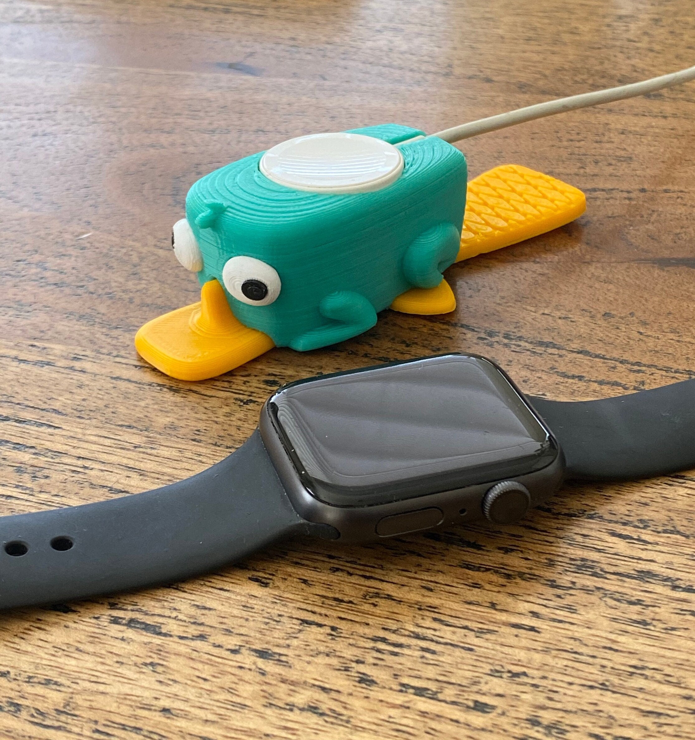 Apple Watch and Samsung Charger Cover - Phineas and Ferb's Perry Inspired 3D Printed Watchchargerinator