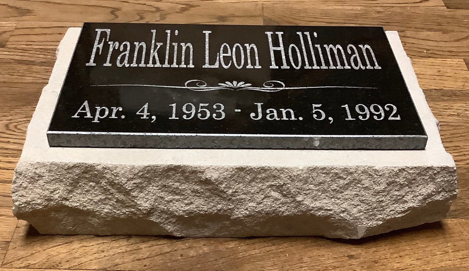 Grave marker cemetery headstone engraved black granite Etsy