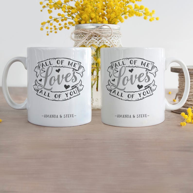 Engagement Mug Set Personalised Engagement Gifts Fiancé Presents Fiancée Gifts