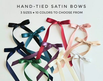 Hand Tied Satin Ribbon Bows