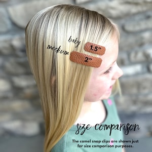 SNAP CLIPS: The Woven Snap Clip Set Latte Gold Taupe Camel image 8