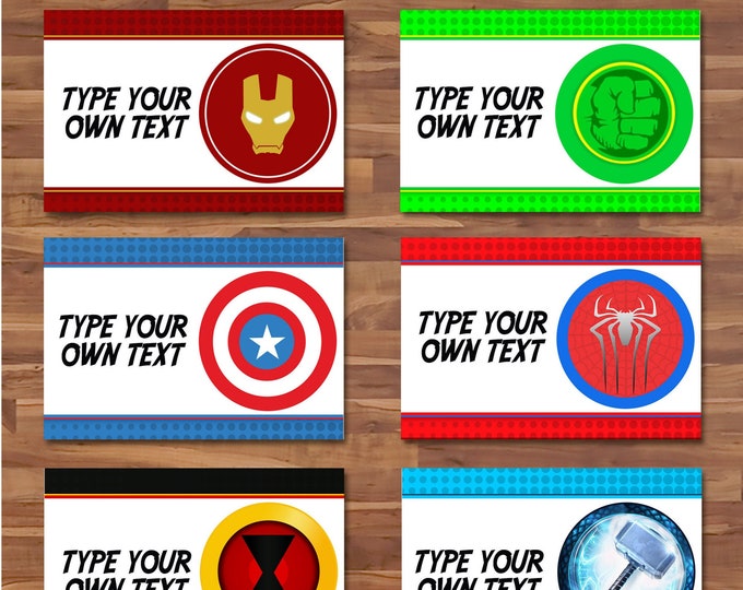 INSTANT DOWNLOAD EDITABLE the Avengers Food Tent - Etsy