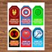 The Avengers Party Favor Tags Avengers Gift Tags (Download Now) - Etsy