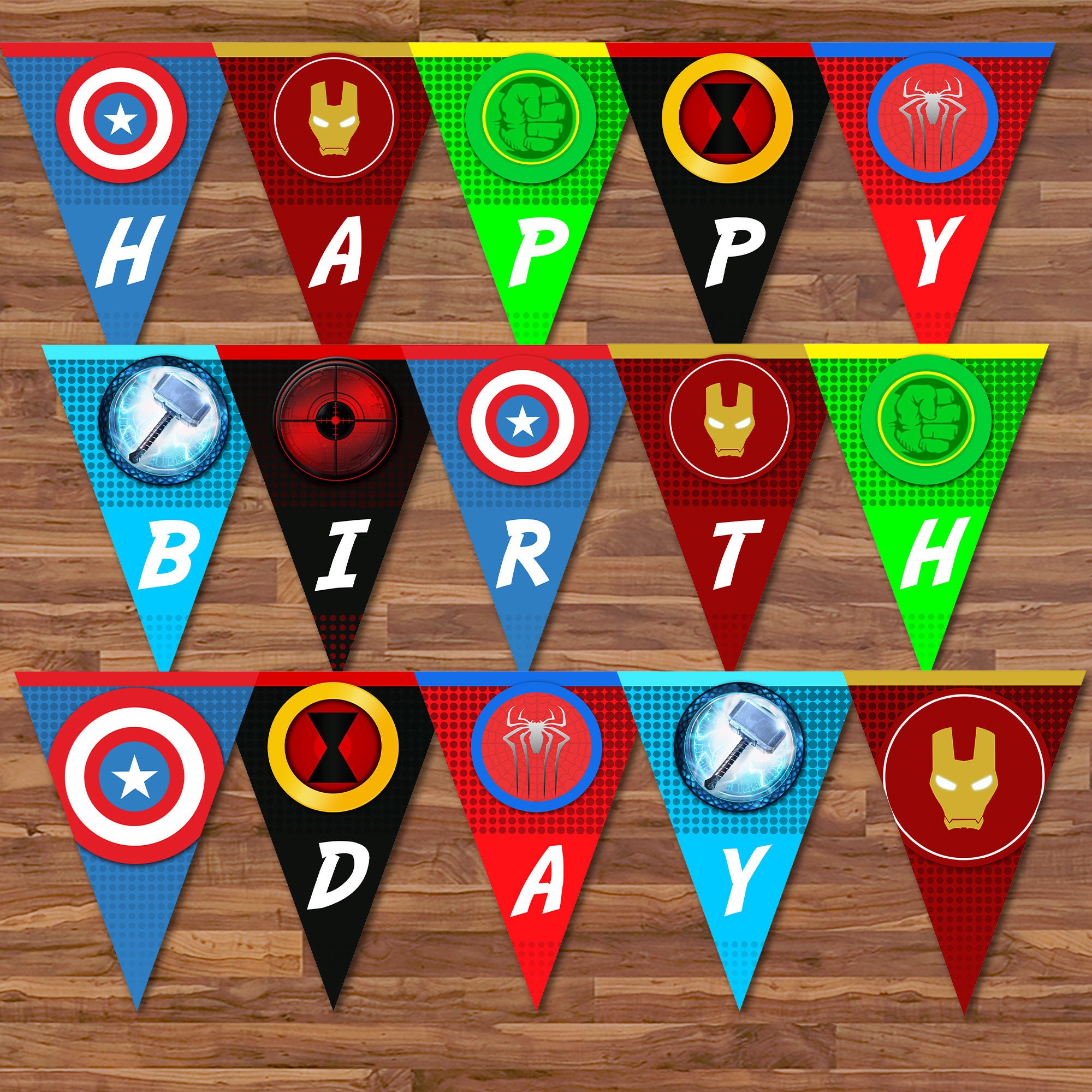 Free Printable Avengers Birthday Banner Printable