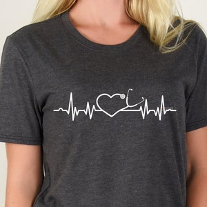 Nurse Svg, Heart Svg, Heartbeat Svg, Stethoscope Svg, EKG Svg, ECG Svg, Heartbeat Clip Art, Nursing Svg, Svg Files for Cricut