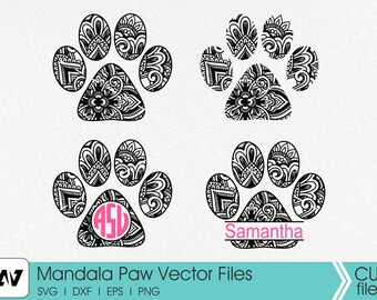 Free Free 184 Layered Mandala Paw Print SVG PNG EPS DXF File