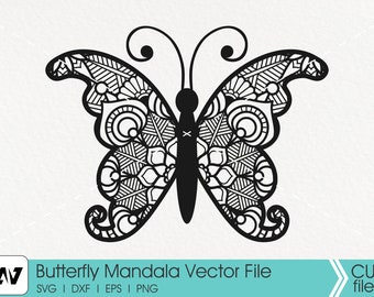 Download Butterfly Mandala Svg Etsy