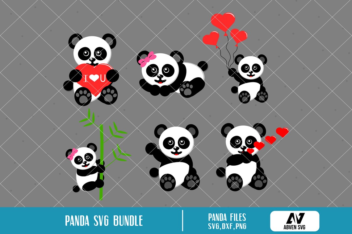 Panda Svg Panda Clip Art Panda Graphics Panda Bear Svg | Etsy