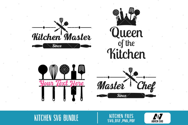 Download Kitchen Svg Kitchen Monogram Svg Queen of the Kitchen Svg ...