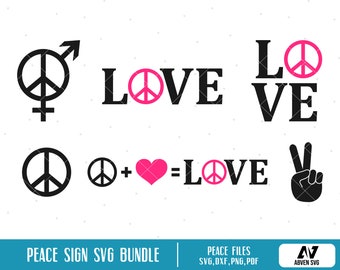 Peace Svg, Peace Sign Svg, Peace Clip Art, Peace Hand Sign Svg, Peace Graphics, Peace Prints, Svg Files for Cricut
