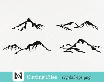 Berg Svg, berg silhouet Svg, berg logo Svg, berg illustraties, berg graphics, bergen Svg, Svg-bestanden voor de Cricut