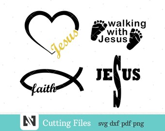 Jesus Svg, Faith Svg, Walking with Jesus Svg, Jesus Clip Art, Faith Clip Art, Jesus Christ Svg, Christian Svg, Catholic Svg,Svg Files Cricut