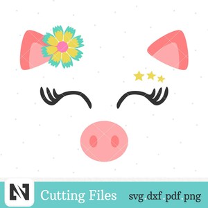 Pig Svg, Pig Face Svg, Pig Clip Art, Pig Graphics, Pig Face Clip Art, Bore Svg, Pig Prints, Pig Design, Svg Files for Cricut