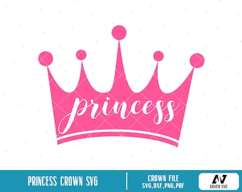 Princesa Svg, princesa corona Svg, princesa Clip Art, princesa gráficos, princesa corona Clip Art, Corona Svg, Corona Clip Art, Svg Archivos Cricut