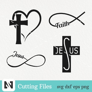 Faith Svg Bundle, Cross Svg, Christian Svg, Jesus Svg, Jesus Christ Svg ...