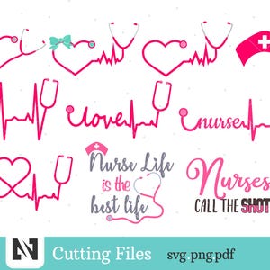 Nurse Svg, Nurse Heartbeat Svg, Nurse Stethoscope Svg, Nurse Love Svg, Nursing Svg, Nurse Care Svg, Nurse Heart Svg, Stethoscope Svg