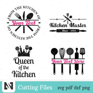 Kitchen Svg, Kitchen Monogram Svg, Queen of the Kitchen Svg, Kitchen Master Svg, Cooking Monogram Svg, Kitchen Clip Art,Svg Files for Cricut