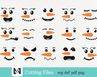 Snowman Svg, Snowman Face Svg, Snowman Clip Art, Snowman Graphics, Snowman Face Clip Art, Snowman Face Graphics, Svg Files for Cricut