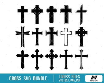 Cross Svg, Cross Clip Art, Augustinian Cross Svg, Cross Graphics, Christian Svg, Catholic Svg, Cross Prints, Svg Files for Cricut