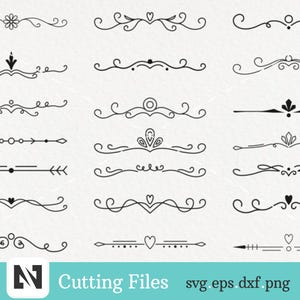 Flourish Svg, Text Divider Svg, Swash Svg, Swirl Svg, Swoosh Svg, Ornaments Svg, Decoration Svg, Flourishes Svg, Svg Files for Cricut