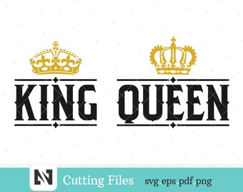 King Svg, King Clip Art, Queen Svg, Queen Clip Art, Crown Svg, King Graphics, Queen Graphics, King Prints, Crown Clip Art, Svg Files Cricut