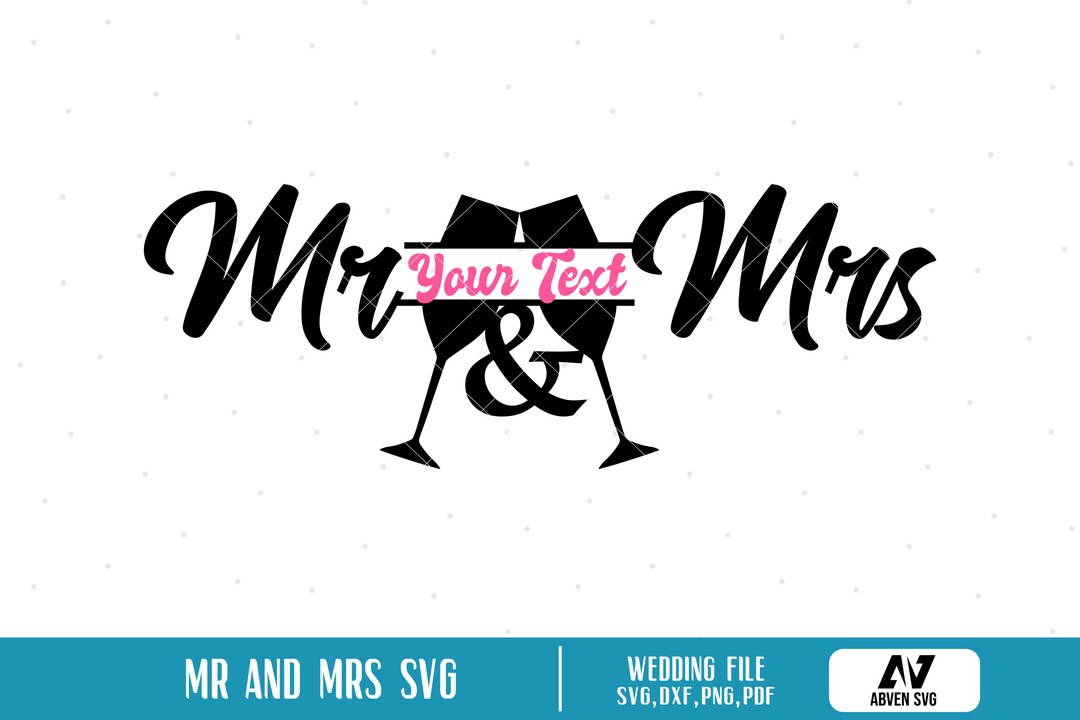 Mr and Mrs Svg, Mr and Mrs Clip Art, Wedding Svg, Mr and Mrs Monogram