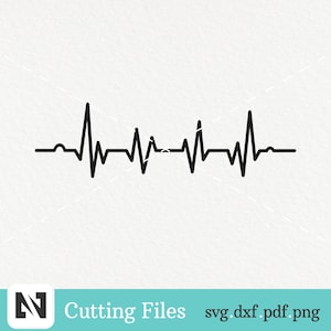 Heartbeat Svg, Lifeline Svg, Heartbeat Clip Art, Heartbeat Graphics, ECG Svg, ECG Svg, hartslag Svg, Svg-bestanden voor Cricut